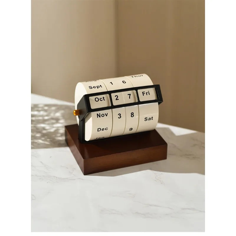 Wheel Perpetual Rotating Desk Calendar