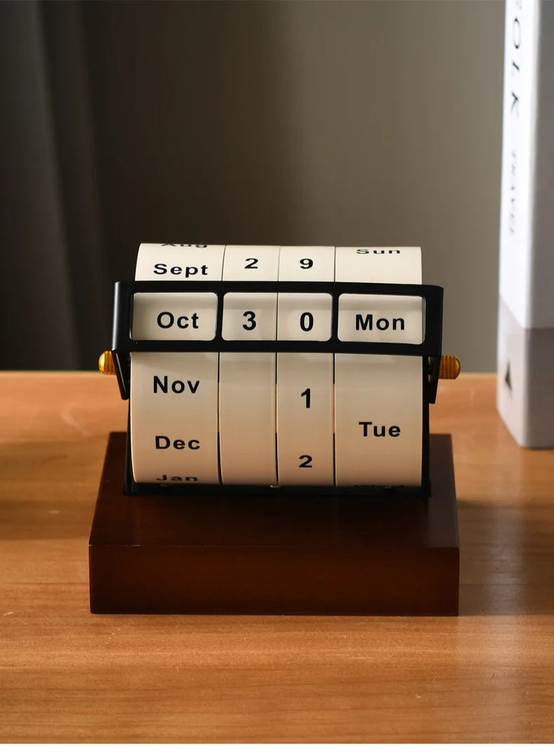 Wheel Perpetual Rotating Desk Calendar