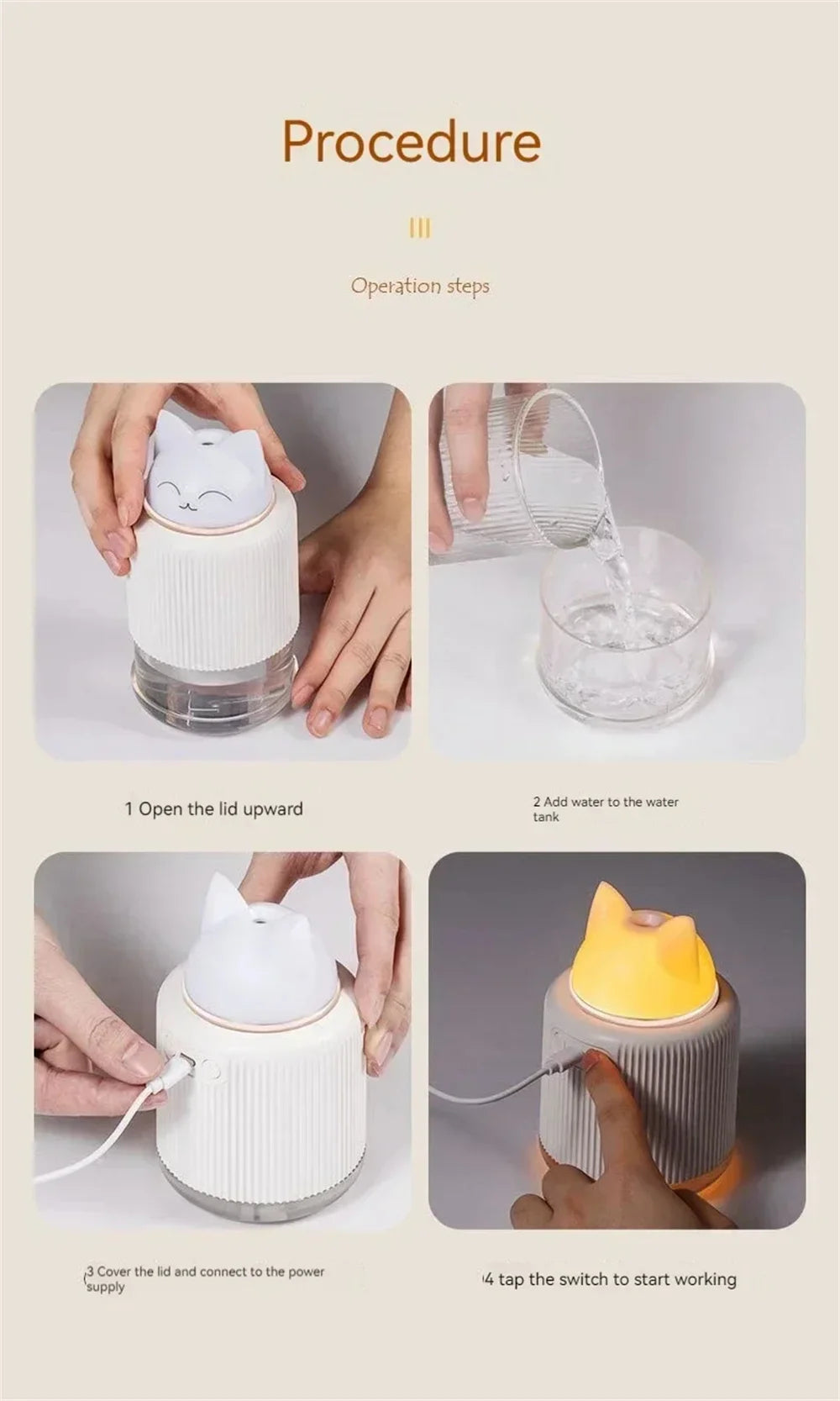 Mini Humidifier-Cute Cat Mist
