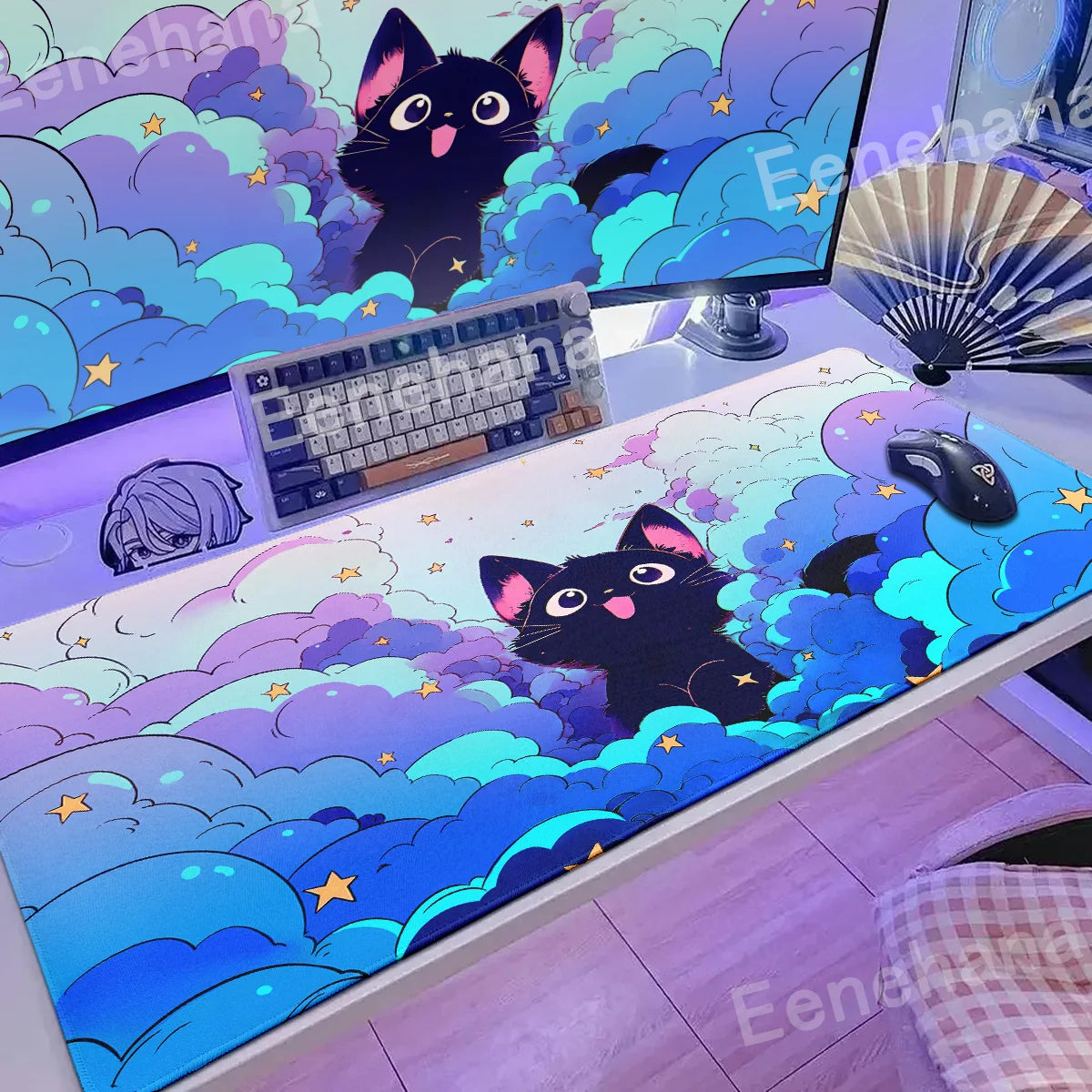Kawaii Art Keyboard Mouse Pad