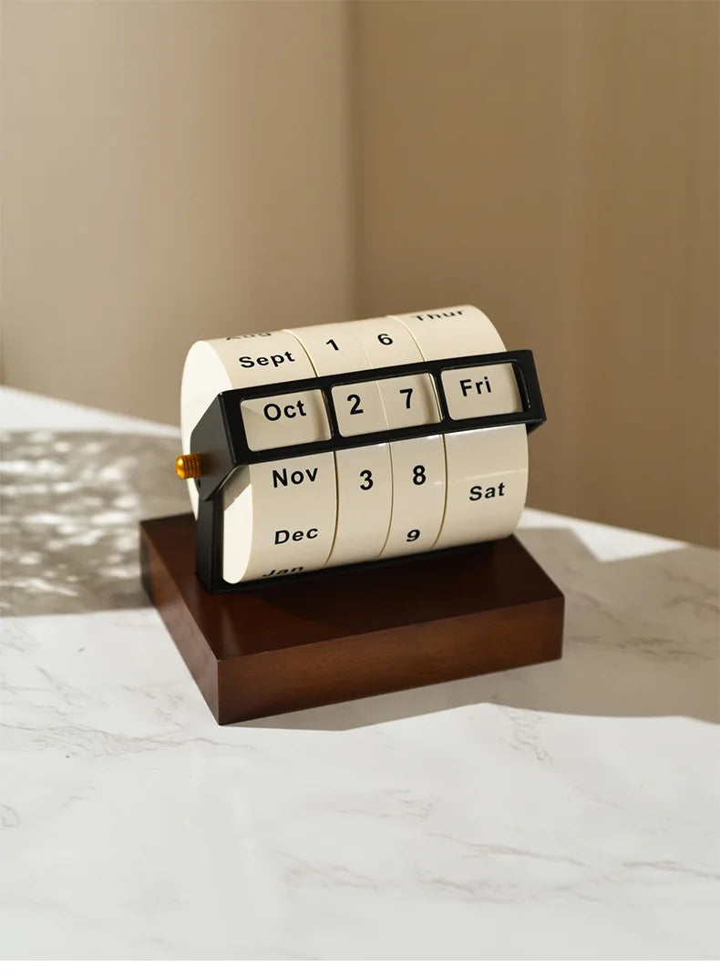Wheel Perpetual Rotating Desk Calendar