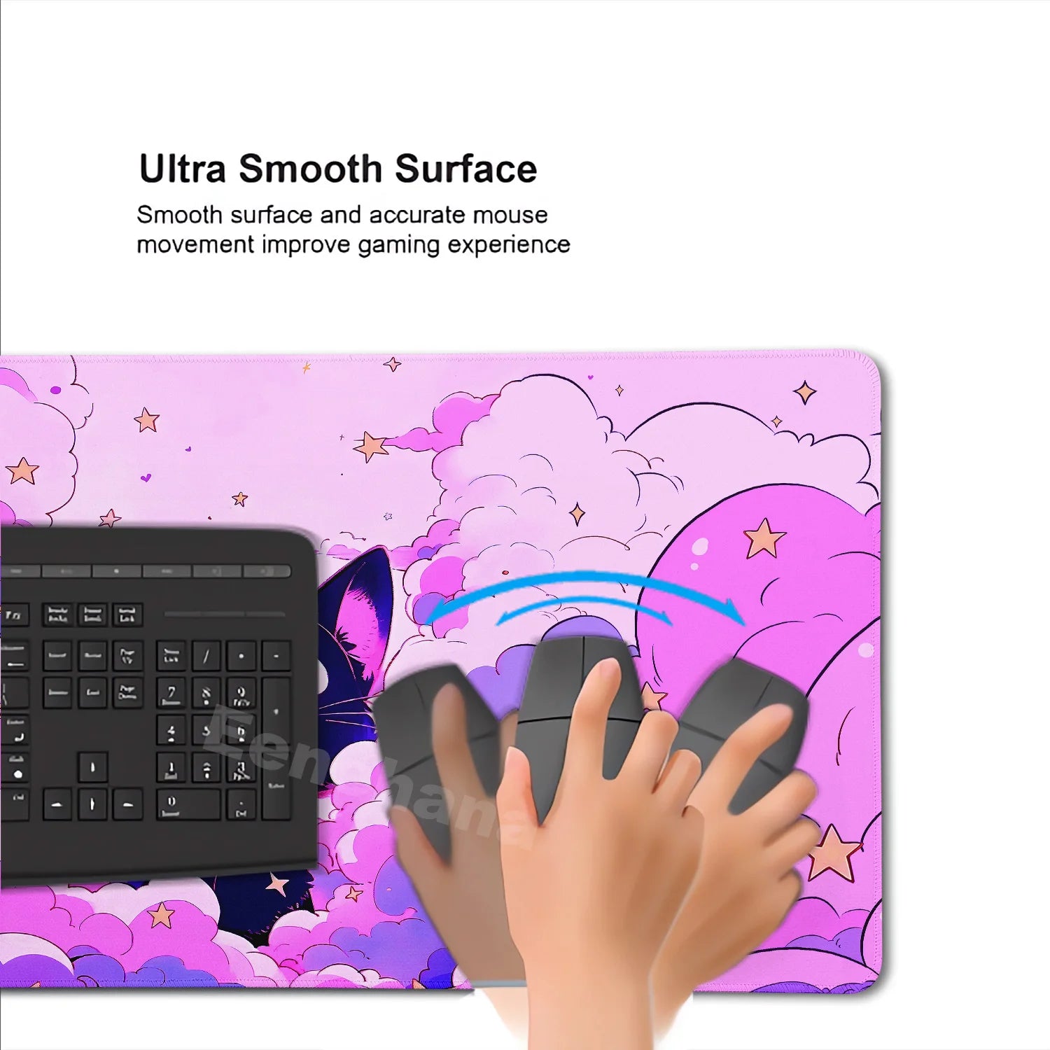 Kawaii Art Keyboard Mouse Pad