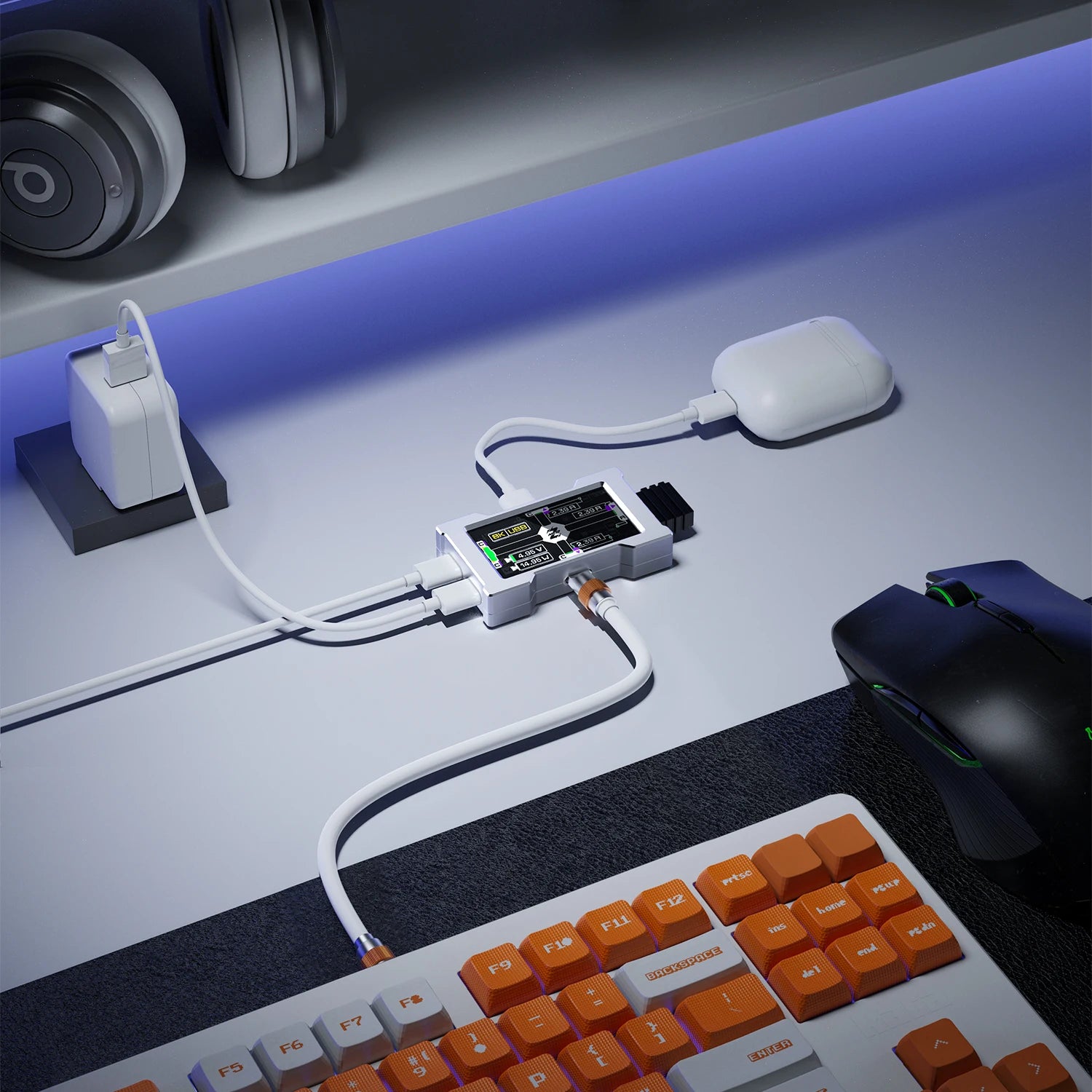 ZNEO Gaming USB Hub Desk Setup