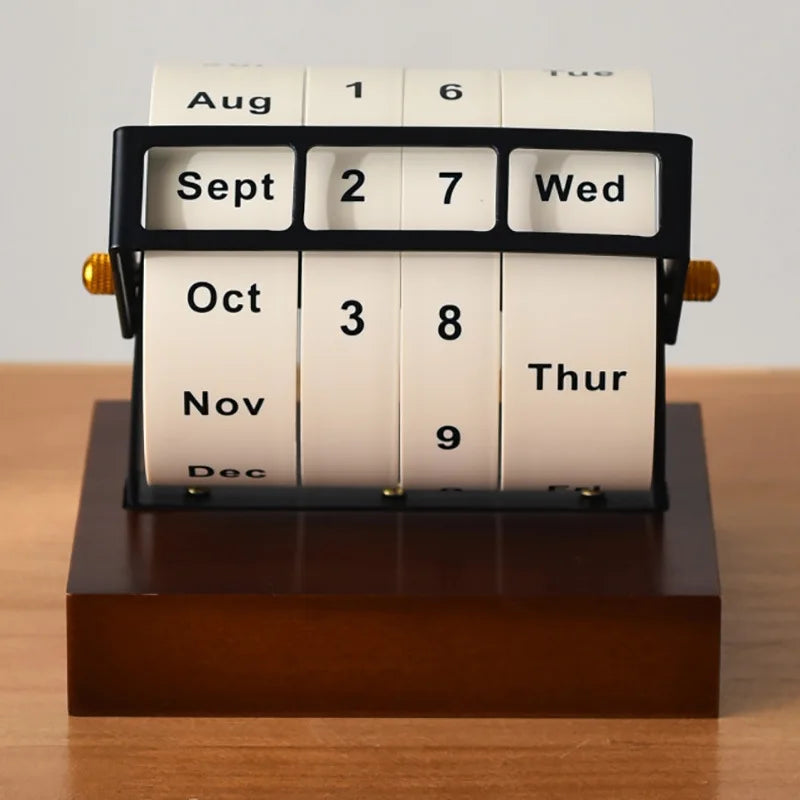 Wheel Perpetual Rotating Desk Calendar