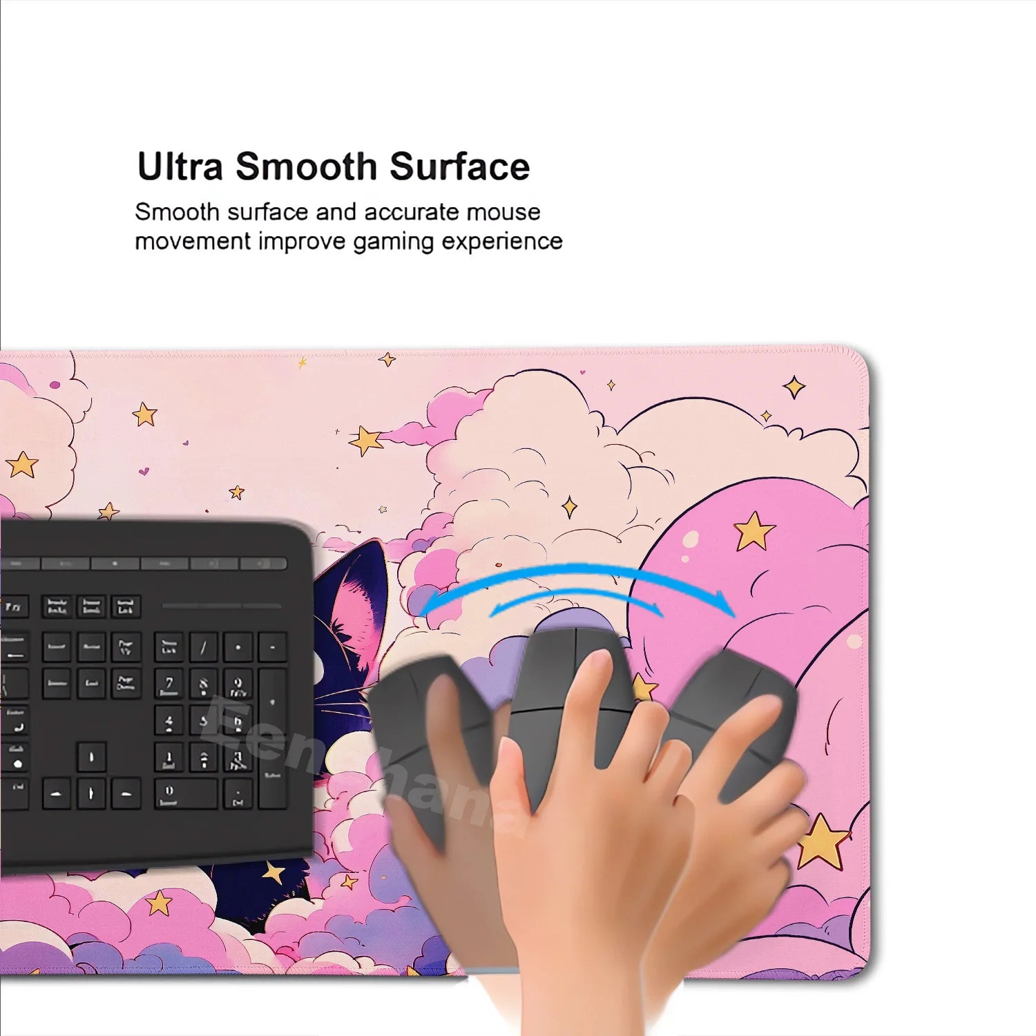 Kawaii Art Keyboard Mouse Pad