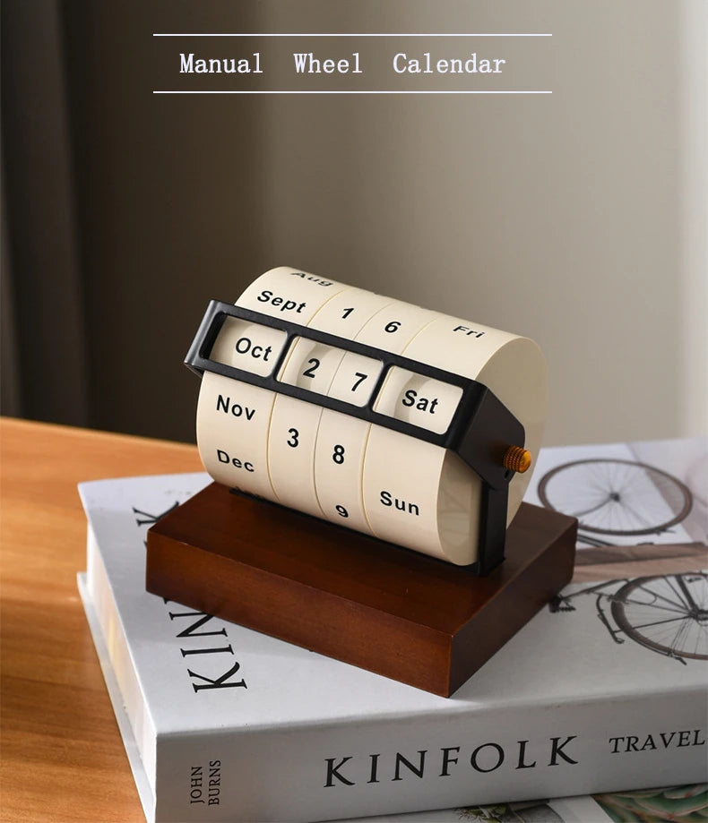 Wheel Perpetual Rotating Desk Calendar
