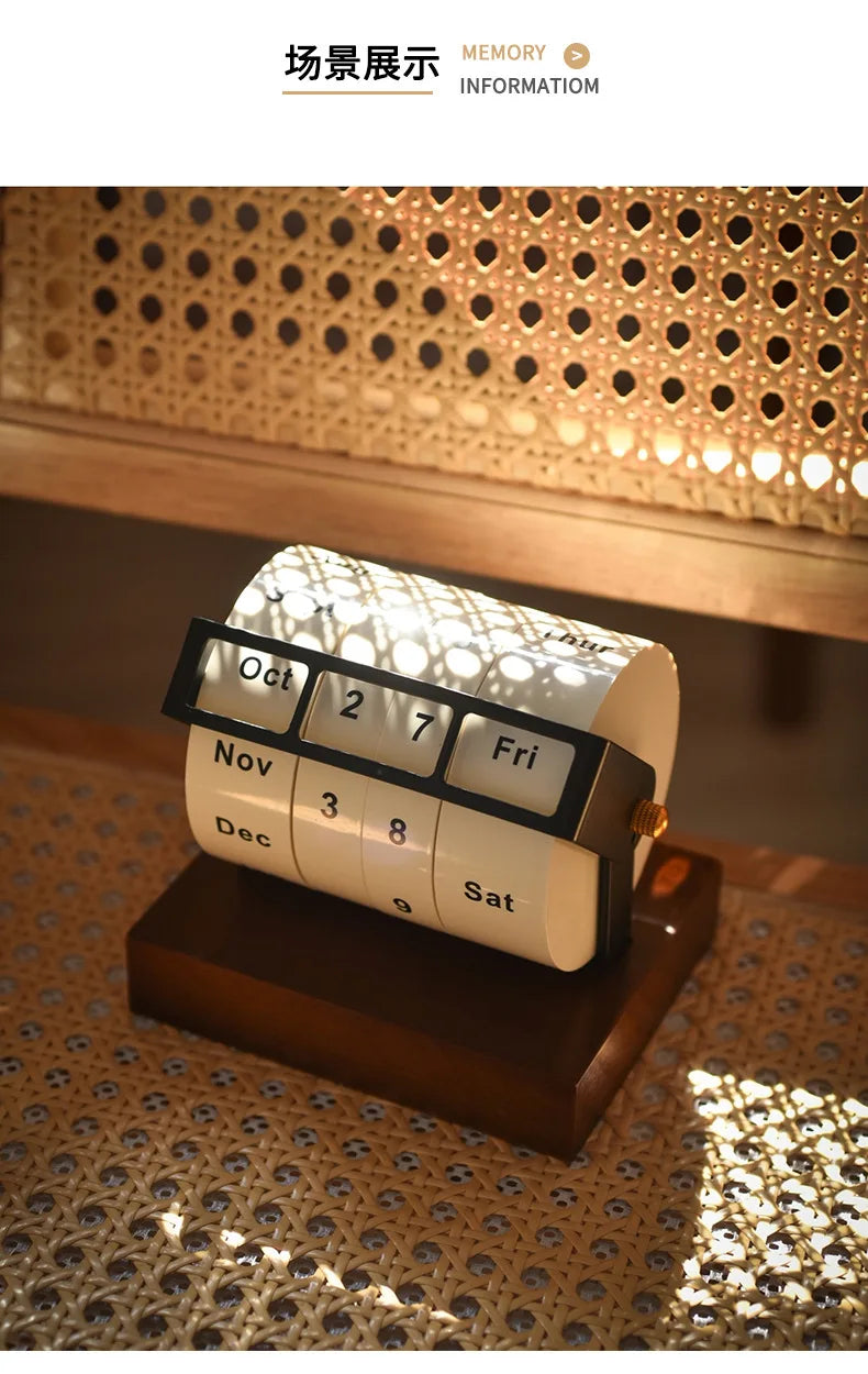 Wheel Perpetual Rotating Desk Calendar