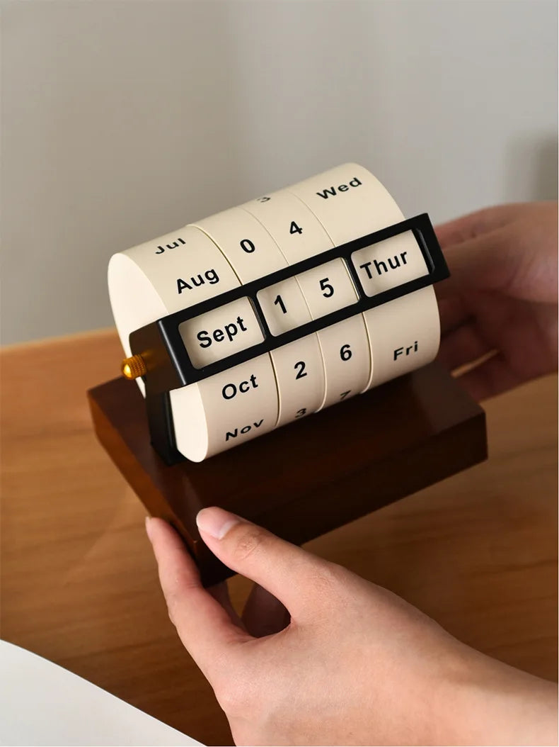 Wheel Perpetual Rotating Desk Calendar