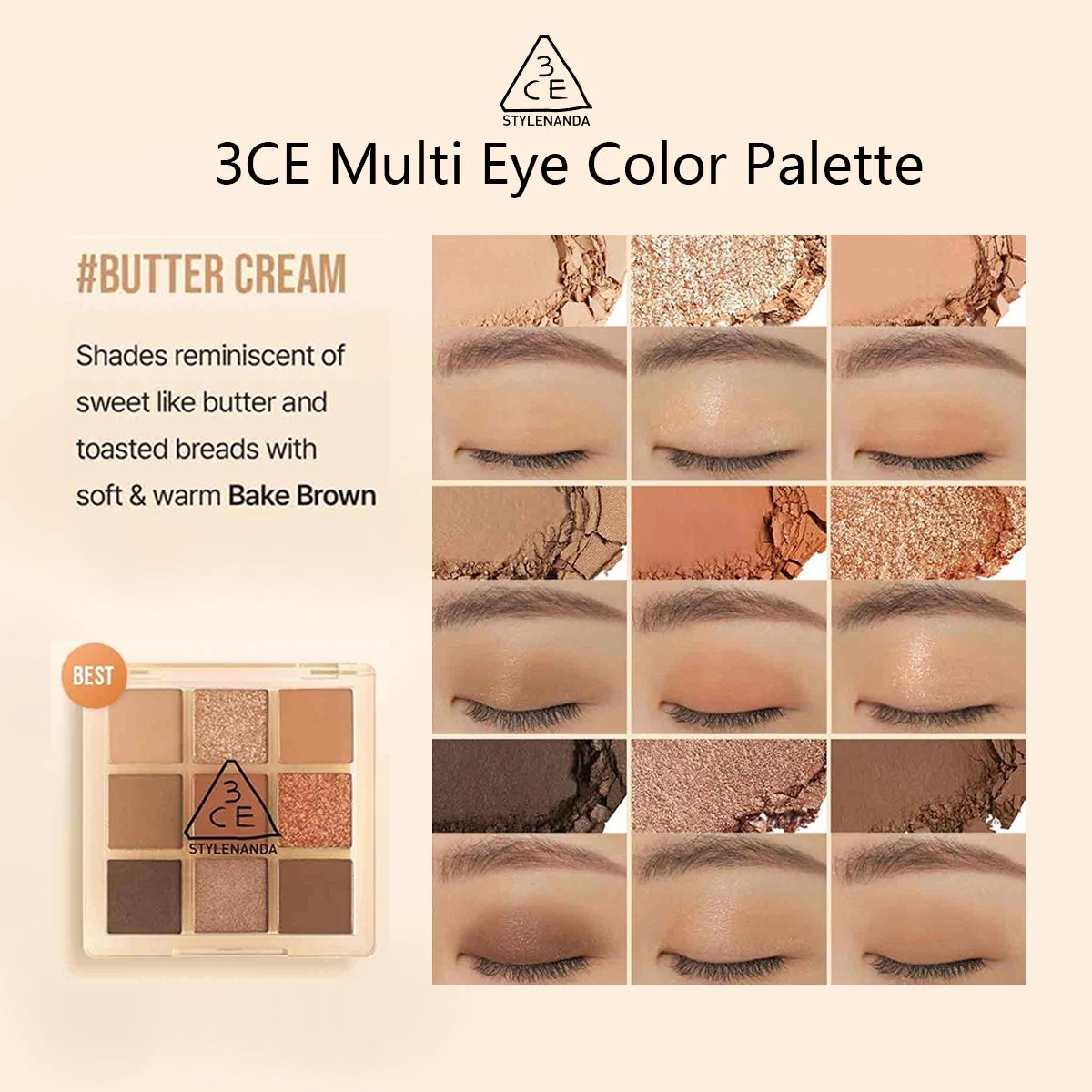 K-Beauty 3CE Multi Eye Color Palette