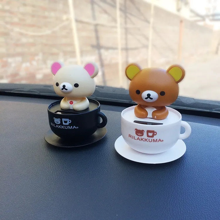 Cute Nodding Relax Bear Doll Car