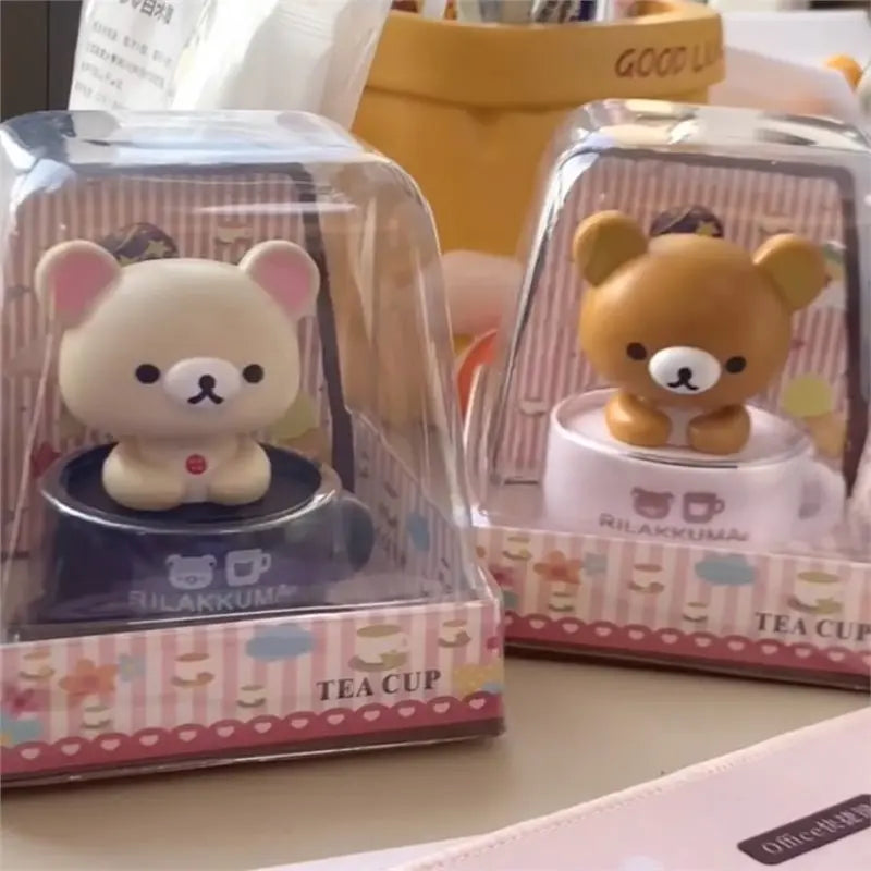Cute Nodding Relax Bear Doll Car