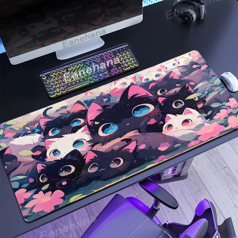 Kawaii Art Keyboard Mouse Pad