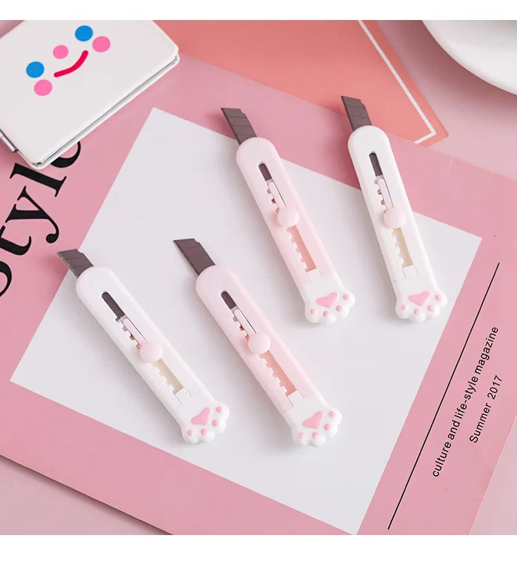 Kawaii Mini Cute Cat Paw Utility Knife