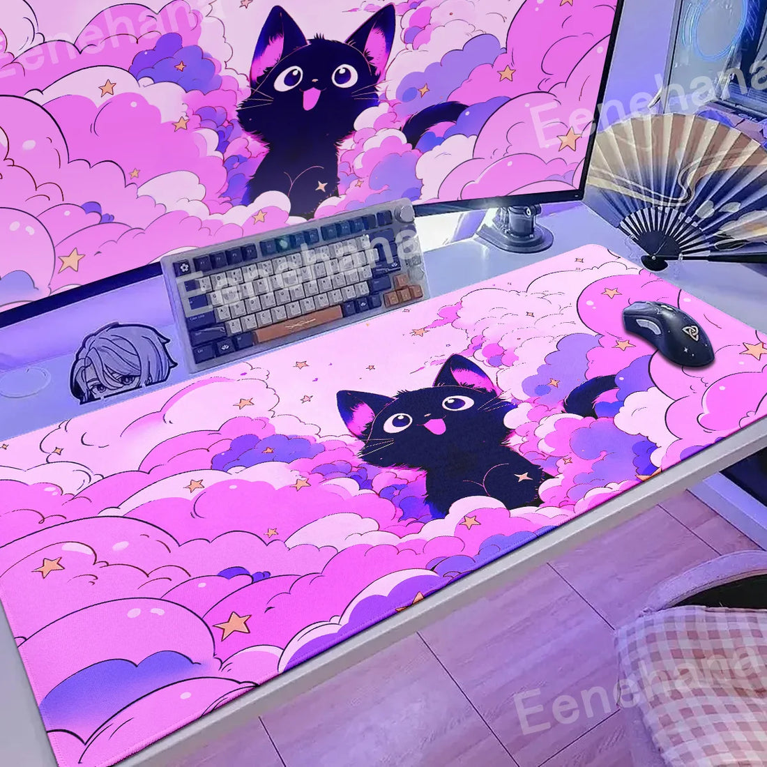 Kawaii Art Keyboard Mouse Pad