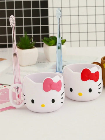 1/2pcs Kawaii Kitty Plastic Mug