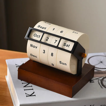 Wheel Perpetual Rotating Desk Calendar